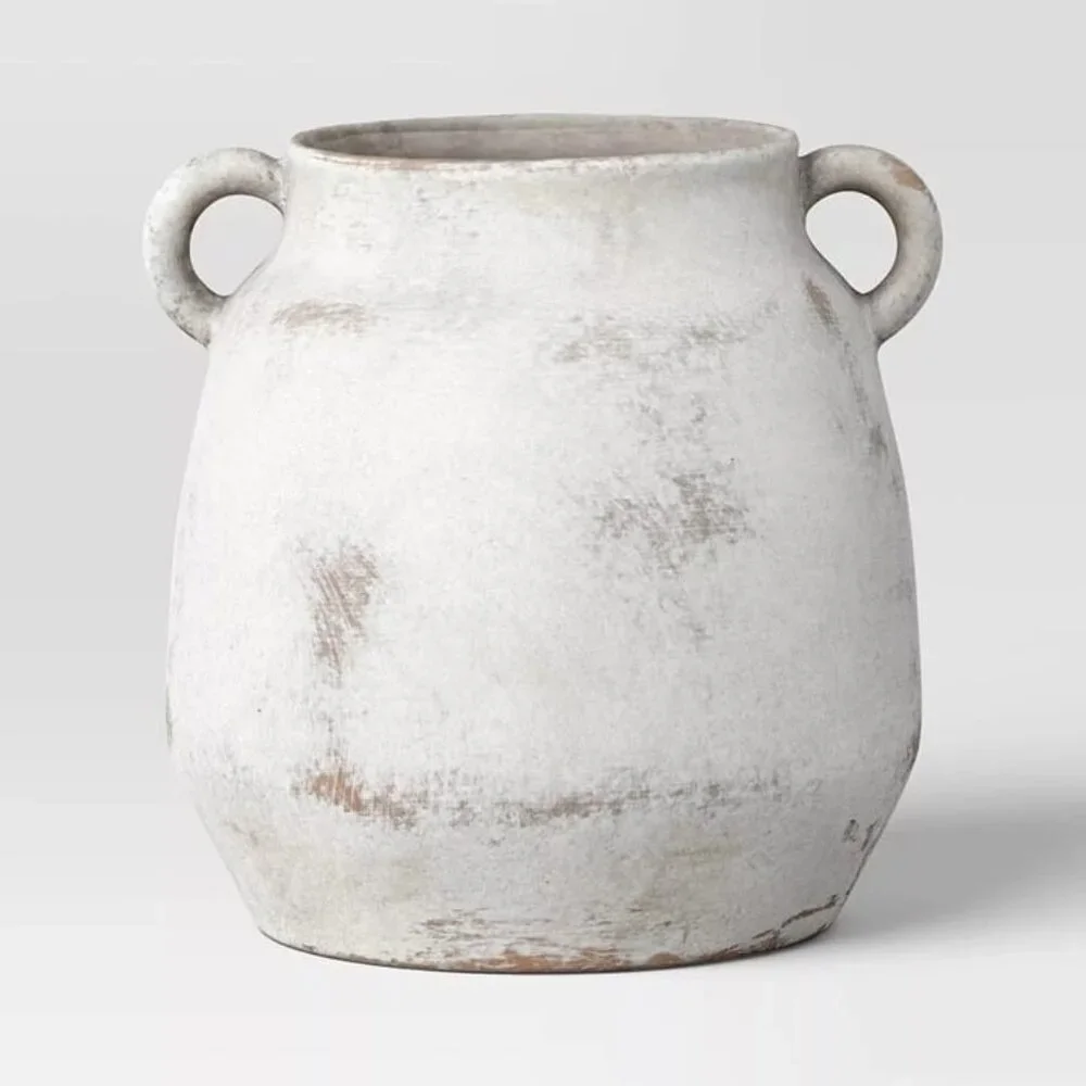Large Ceramic Vase Cream with Side Handles - Threshold,‎ Target 2023
